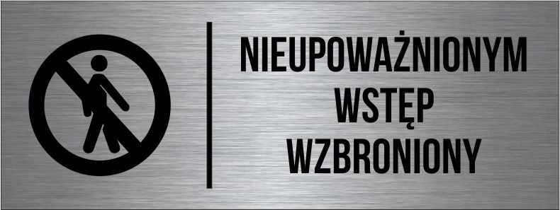PLATE Administrácia Hliníkový piktogram